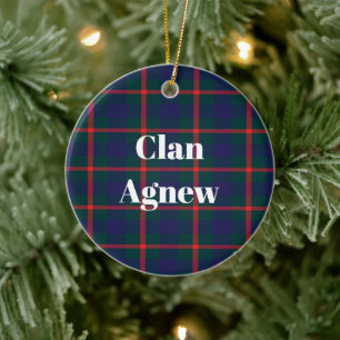 Adorno De Cerámica Tartan del Clan Agnew