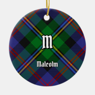 Adorno De Cerámica Tartan del Clan Malcolm