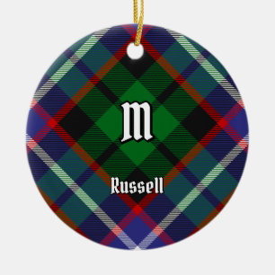 Adorno De Cerámica Tartan del Clan Russell