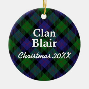 Adorno De Cerámica Tartán del escocés de Blair del clan