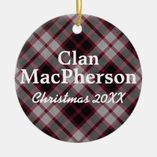 Adorno De Cerámica Tartán del escocés de MacPherson del clan