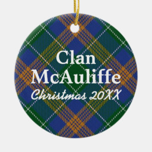 Adorno De Cerámica Tartán del irlandés de McAuliffe del clan