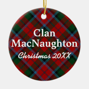 Adorno De Cerámica Tartan Escocés Clan MacNaughton