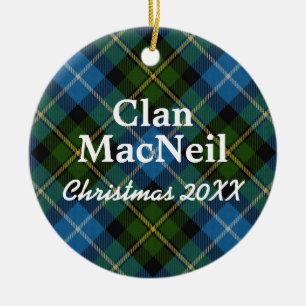 Adorno De Cerámica Tartan Escocés Clan MacNeil
