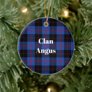 Adorno De Cerámica Tartan Moderno Clan Angus