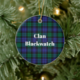Adorno De Cerámica Tartan Moderno del Clan Blackwatch