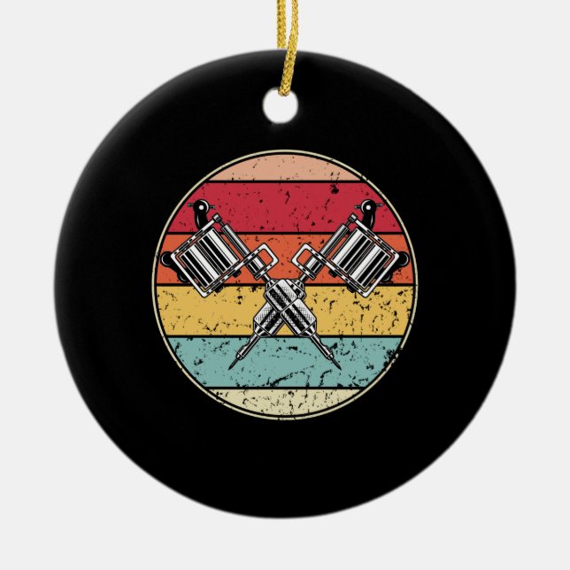 Adorno De Cerámica Tatuaje retro (Frente)