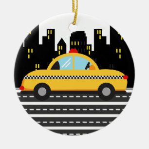 Adorno De Cerámica TAXI Cab. SRF