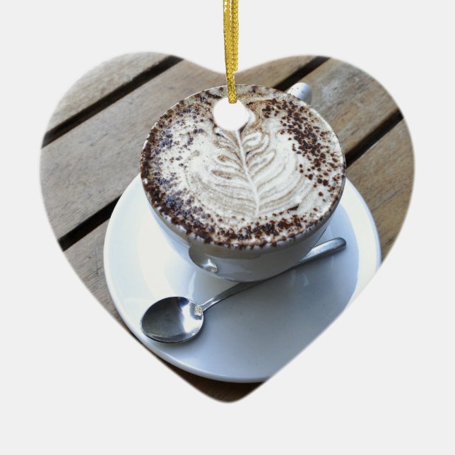 Adorno De Cerámica Taza de café con crema (Frente)