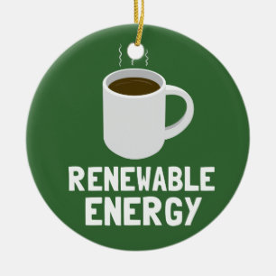 Adorno De Cerámica Taza de café de la energía renovable