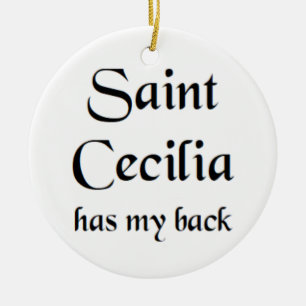 Adorno De Cerámica taza de café santa cecilia