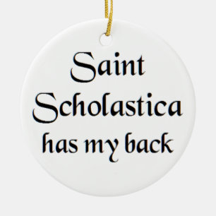 Adorno De Cerámica taza de café santa escolástica