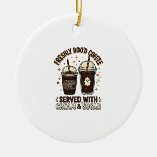 Adorno De Cerámica Taza de fantasma de Halloween de café recién hecho