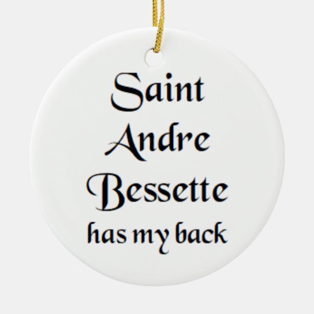 Adorno De Cerámica Taza de San Andrés Bessette (Frente)