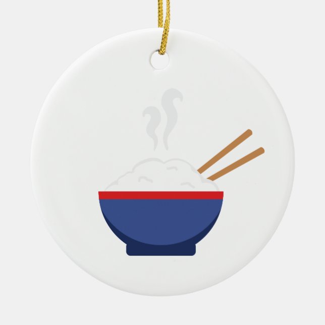 Adorno De Cerámica Tazón De Arroz (Frente)