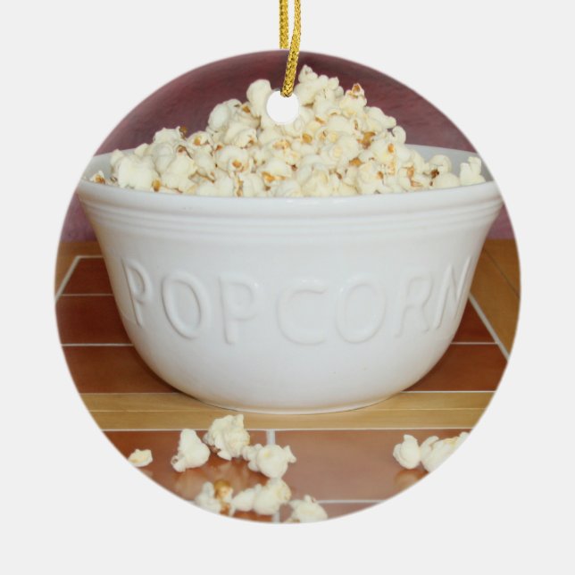Adorno De Cerámica Tazón de Popcorn (Frente)