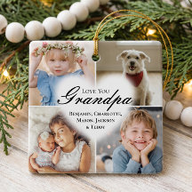 Te Amamos Abuelo Corazón Nietos Collage de Fotos