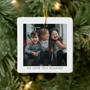 Adorno De Cerámica Te Amamos Glamma Nietos Foto Regalo de Navidad