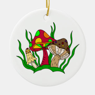 Adorno De Cerámica Te Amas Tan Mush Navidades Mushroom Pun