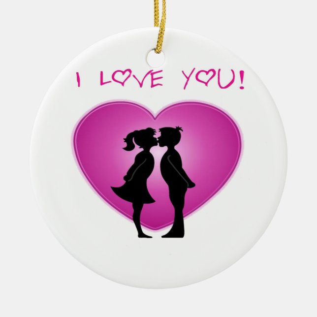 Adorno De Cerámica Te Amo (Frente)