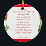 Adorno De Cerámica Te amo<br><div class="desc">ME ENCANTA TU POEMA CON UN SP[DEDICACIÓN DE EL DÍA DE SAN VALENTÍN ECIAL POR RALPH STAPLES GREETINGS INC</div>