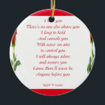 Adorno De Cerámica Te amo<br><div class="desc">ME ENCANTA TU POEMA CON UN SP[DEDICACIÓN DE EL DÍA DE SAN VALENTÍN ECIAL POR RALPH STAPLES GREETINGS INC</div>