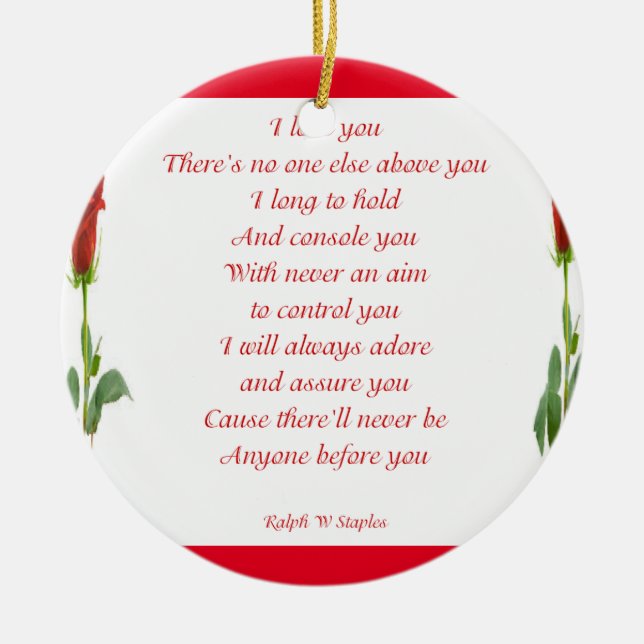 Adorno De Cerámica Te amo (Frente)