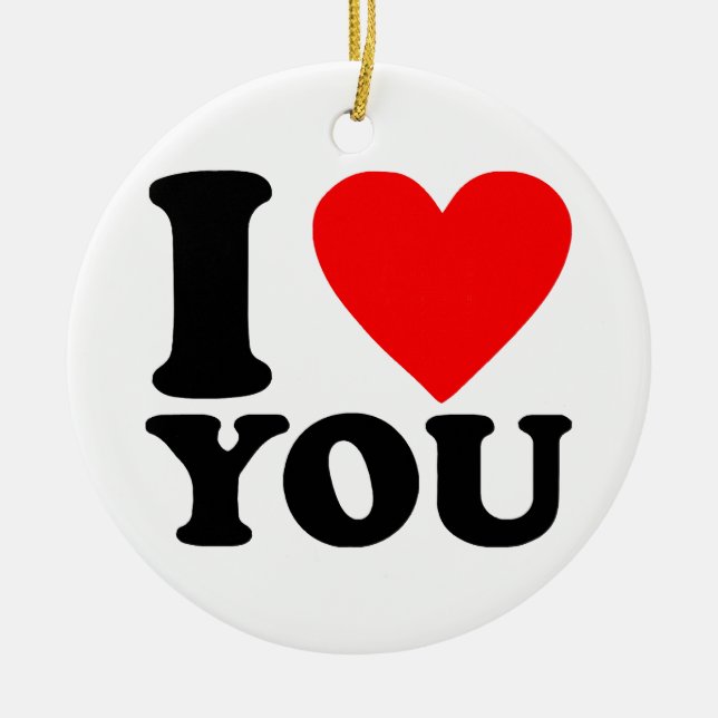 Adorno De Cerámica Te Amo (Frente)