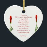 Adorno De Cerámica Te amo<br><div class="desc">ME ENCANTA TU POEMA CON UN SP[DEDICACIÓN DE EL DÍA DE SAN VALENTÍN ECIAL POR RALPH STAPLES GREETINGS INC</div>
