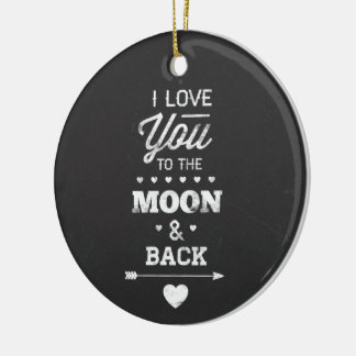 Adorno De Cerámica Te Amo A La Luna Y A La Vuelta