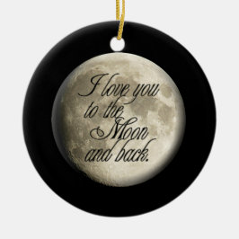 Adorno De Cerámica Te amo a la luna y a tu lunar realista