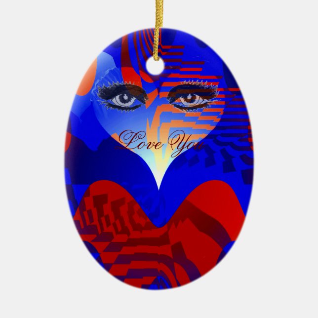 Adorno De Cerámica Te amo a ti (Frente)