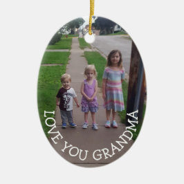 Adorno De Cerámica Te amo abuela, regalo de Navidades para Navidades