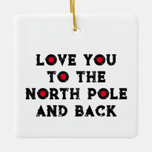 Adorno De Cerámica Te amo al Polo Norte