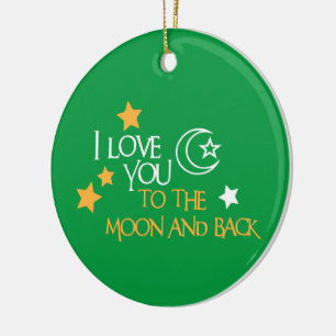 Adorno De Cerámica Te amo amigo único del regalo de la LUNA Y de la
