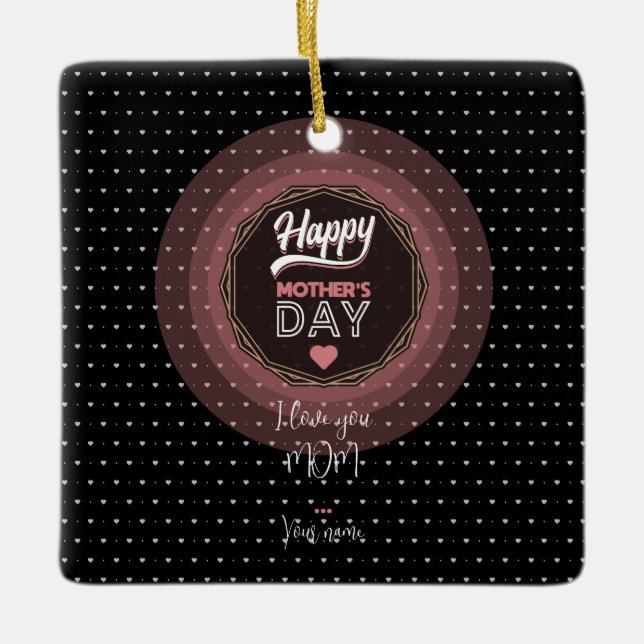 Adorno De Cerámica Te amo mamá (Anverso)