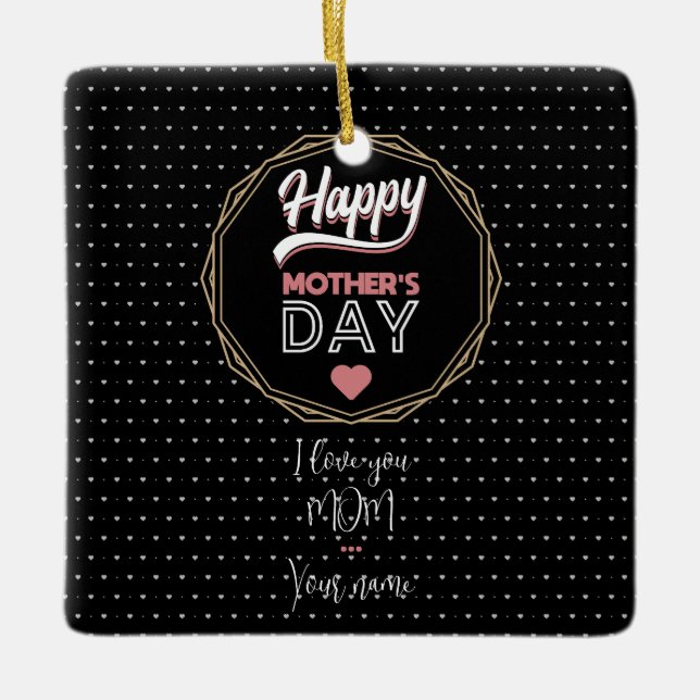 Adorno De Cerámica Te amo mamá (Anverso)