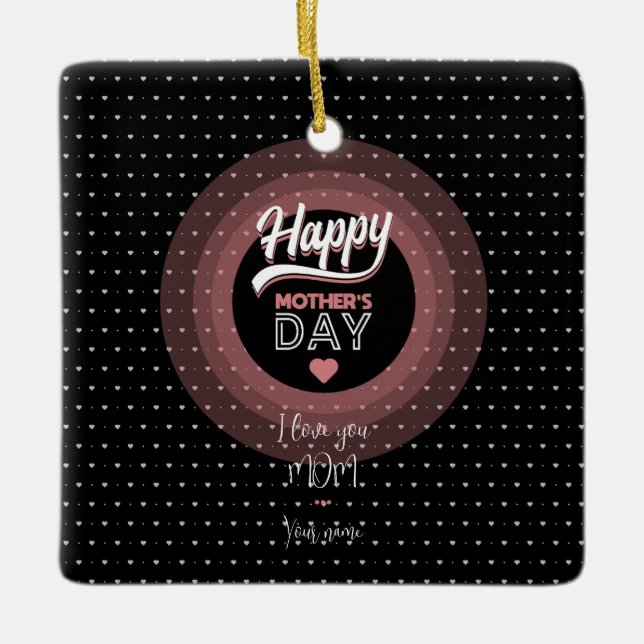 Adorno De Cerámica Te amo mamá (Anverso)