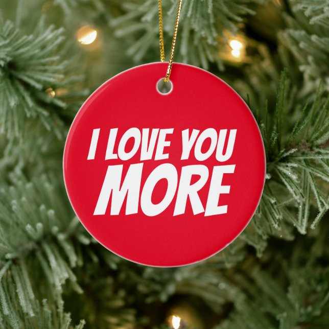 ADORNO DE CERÁMICA TE AMO MÁS NAVIDAD ORNAMENTAL (Árbol)