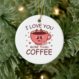 Adorno De Cerámica Te Amo Más Que Café