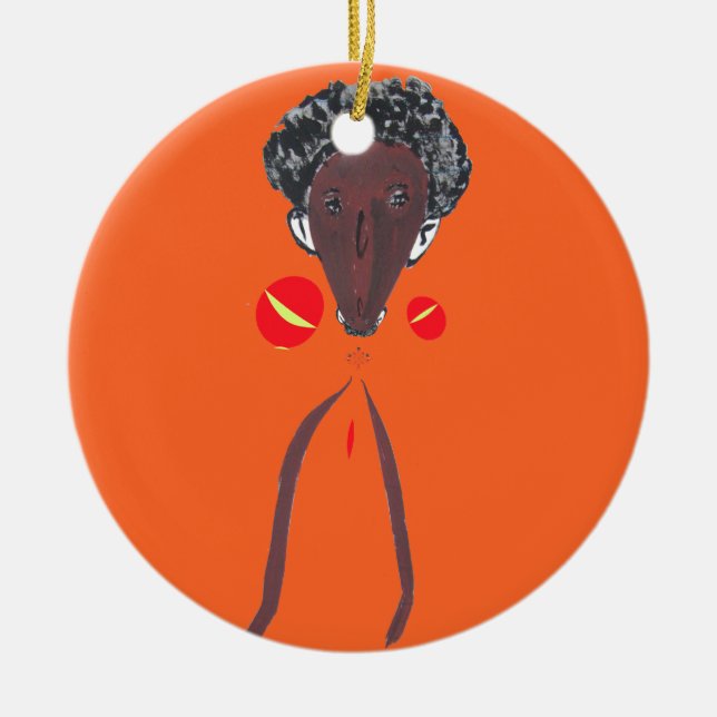 Adorno De Cerámica Te amo Nakupenda Swahili (Frente)