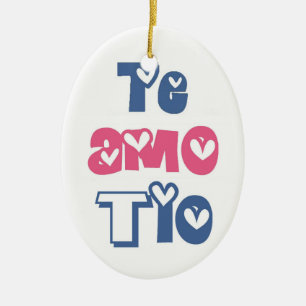Adorno De Cerámica Te Amo Tio