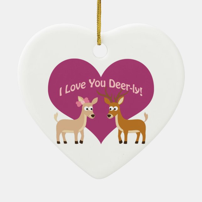 Adorno De Cerámica ¡Te Amo, Venado! (Atrás)