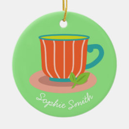 Adorno De Cerámica Té de menta para los amantes del té