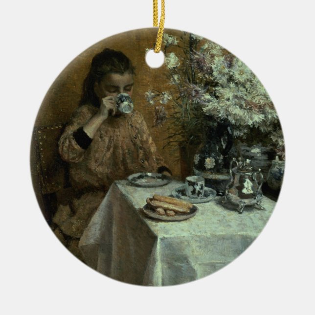 Adorno De Cerámica Té de tarde (Frente)