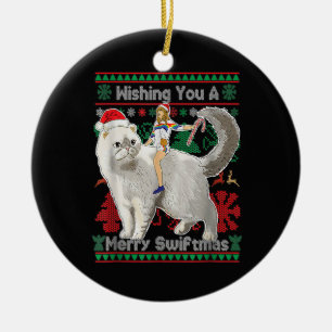 Adorno De Cerámica Te deseo un buen Navidad de Swiftmas feo