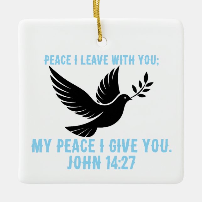 Adorno De Cerámica Te doy mi paz (Anverso)