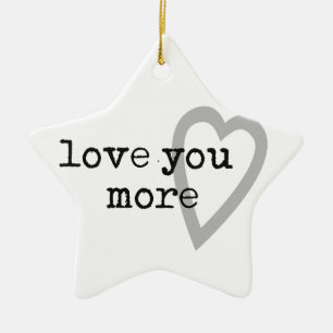 Adorno De Cerámica te encanta el moderno corazón gris blanco negro