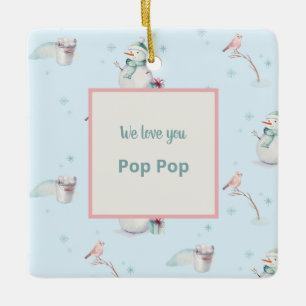 Adorno De Cerámica Te Encantamos Pop Keepsake Snowman