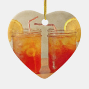 Adorno De Cerámica Té para dos tarros de albañil meridionales del